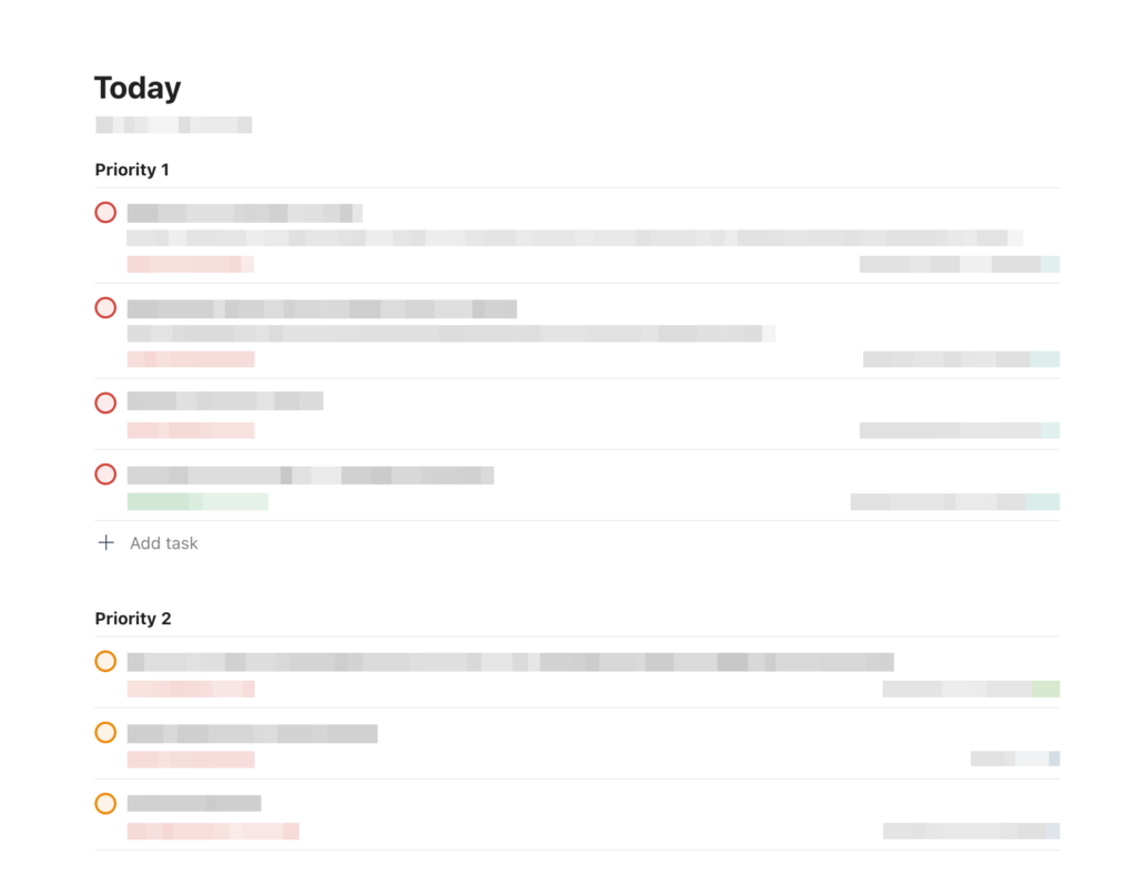 Review tasks daily in Todoist